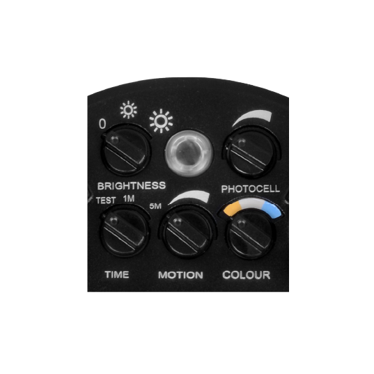 OLS_wSensor_Controls Outdoor Security Flood Light Back Controls